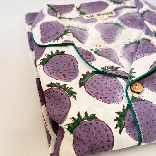 Unisex Toddler Pajama Set - Strawberry Print