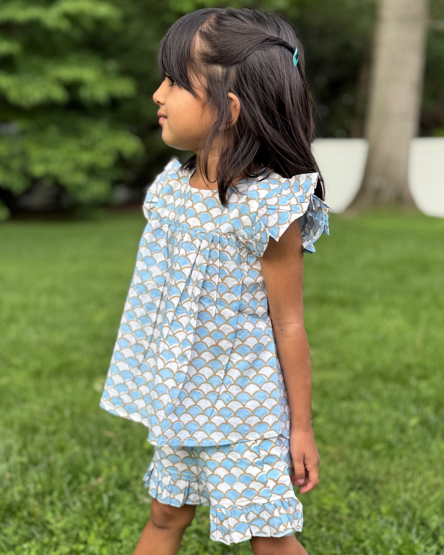 Cotton 2-Piece Girls' Mermaid Printed Set