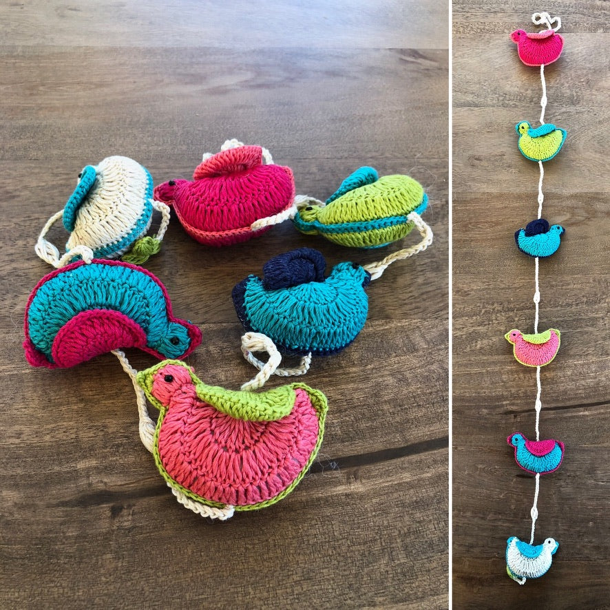 Crochet Bird Wall Hanging - Nursery Decor