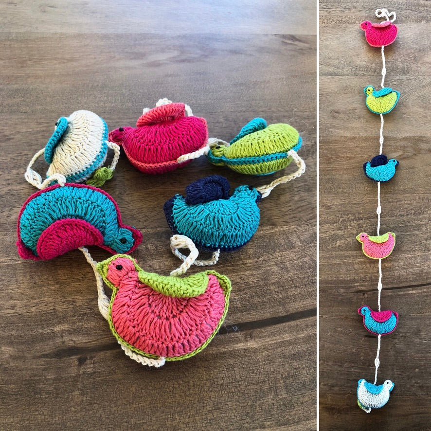 Crochet Bird Wall Hanging - Nursery Decor