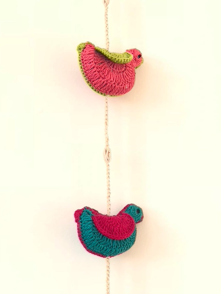 Crochet Bird Wall Hanging - Nursery Decor