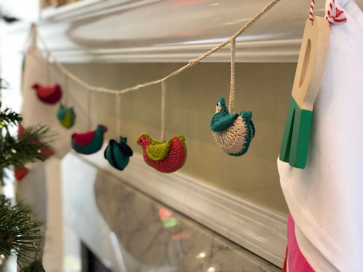 Crochet Bird Wall Hanging - Nursery Decor