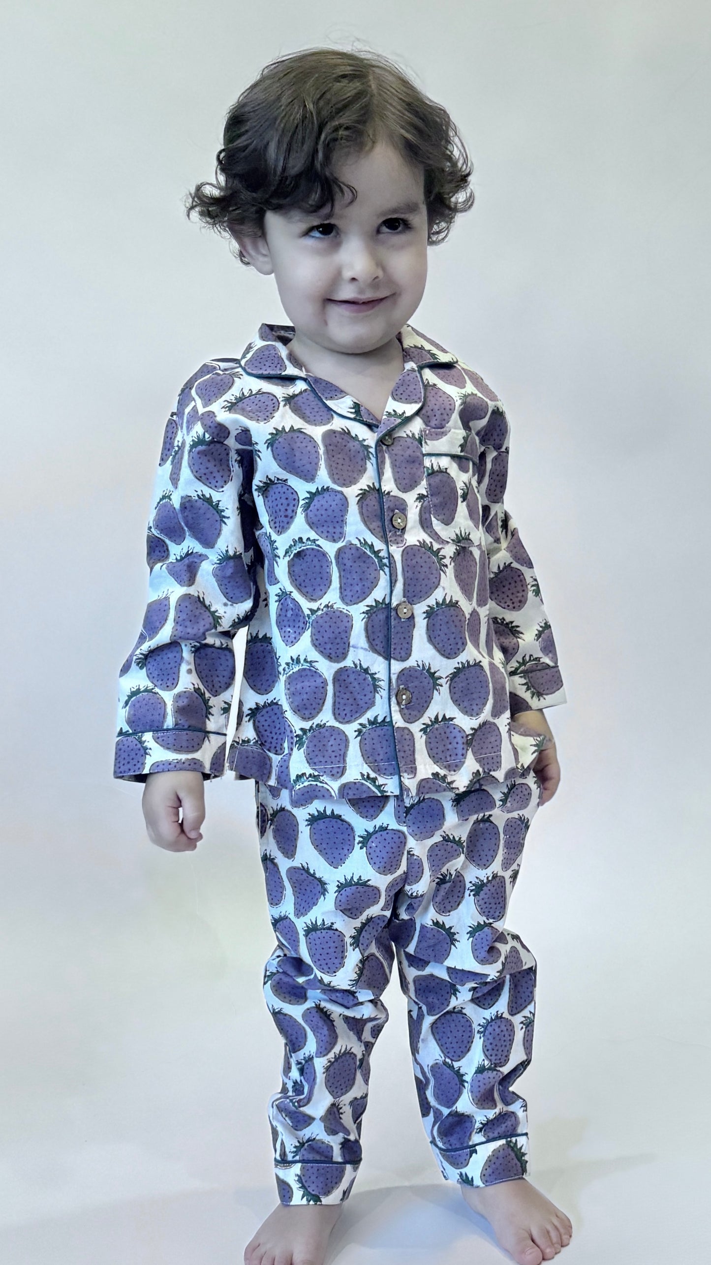 Unisex Toddler Pajama Set - Strawberry Print
