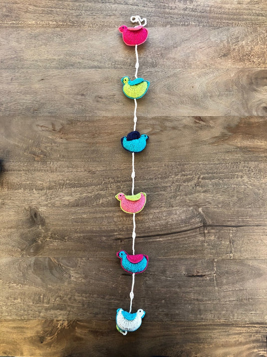 Crochet Bird Wall Hanging - Nursery Decor