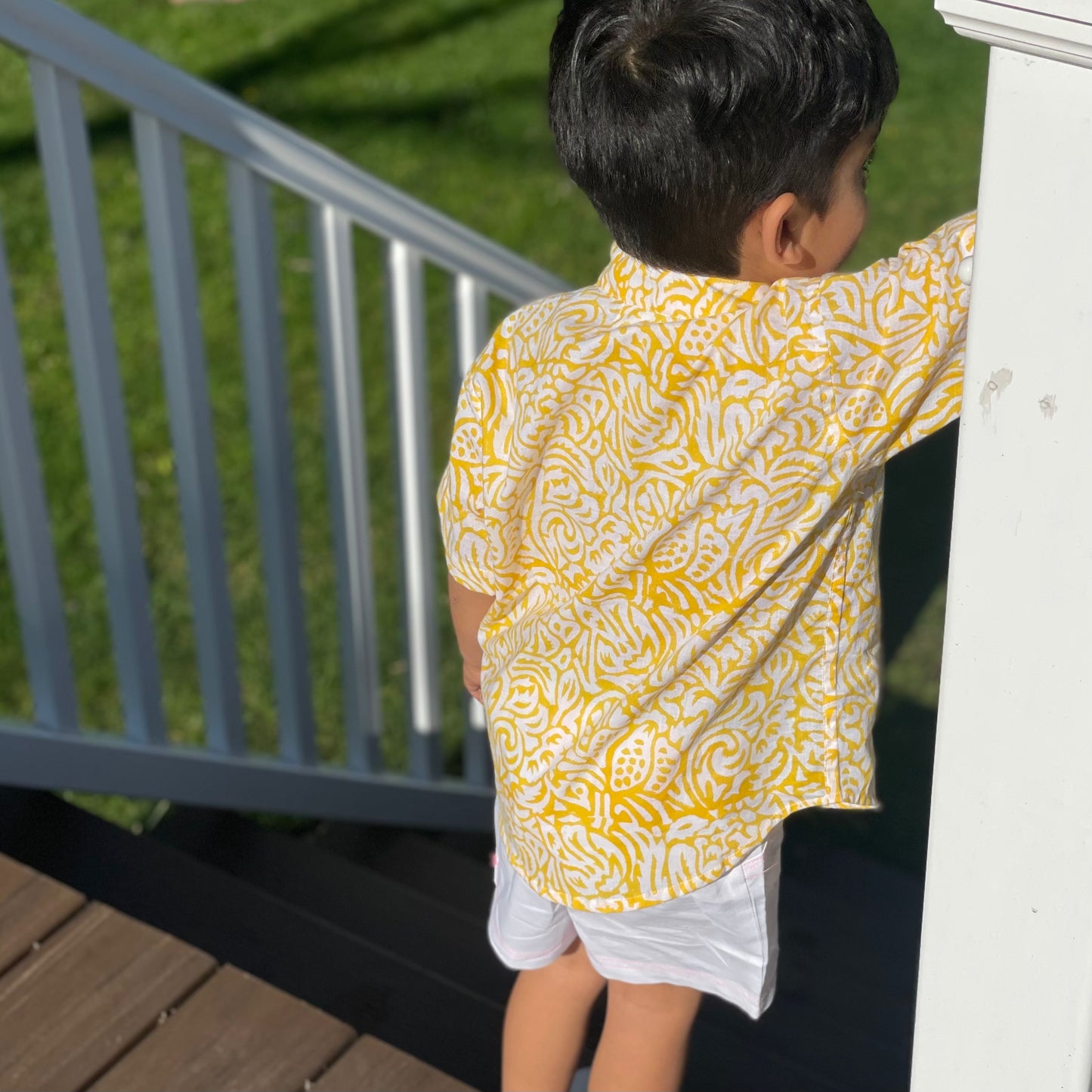 Summer cotton shirt for toddler boys