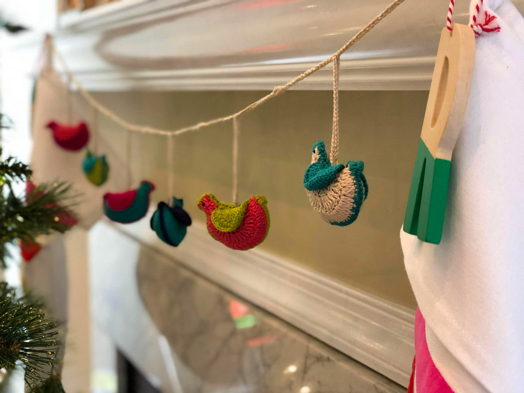Crochet Bird Wall Hanging - Nursery Decor