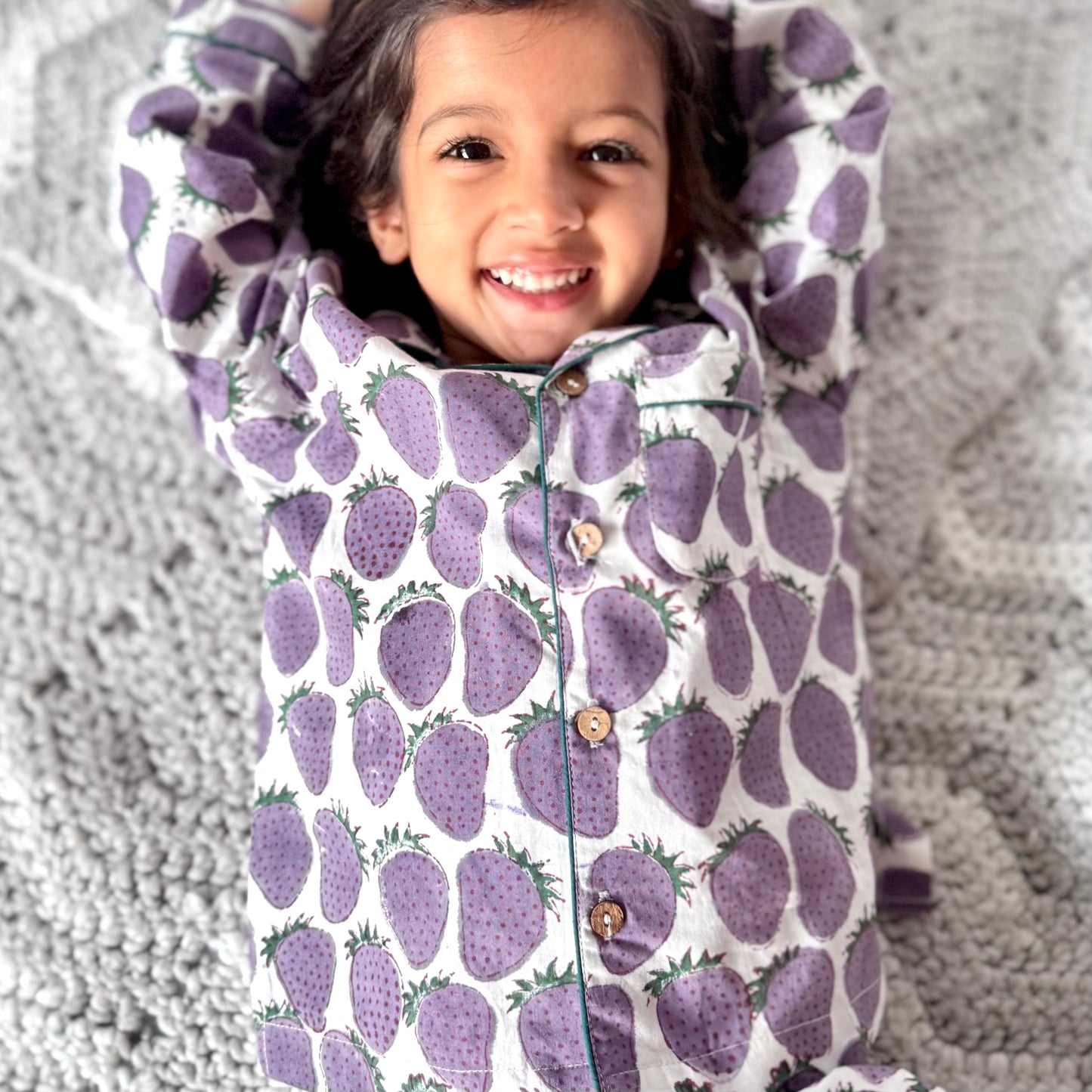 Unisex Toddler Pajama Set - Strawberry Print