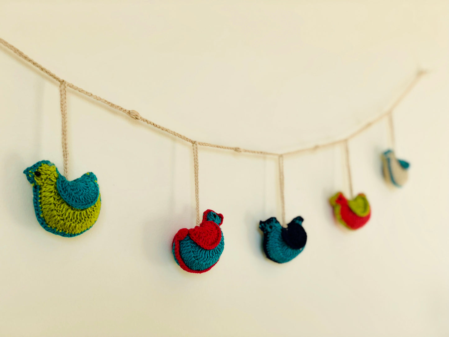 Crochet Bird Wall Hanging - Nursery Decor
