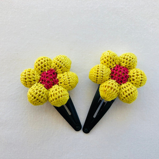 Crochet Hair Pins for Toddler Girls