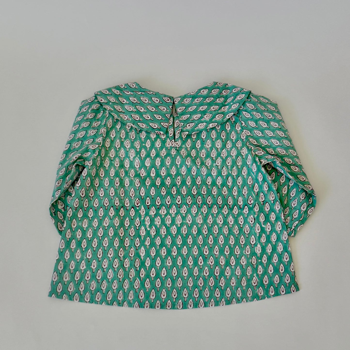 Handmade block-printed tops With Leaf Print