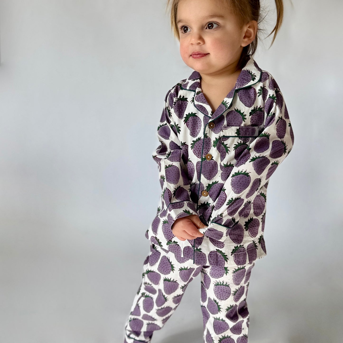 Unisex Toddler Pajama Set - Strawberry Print