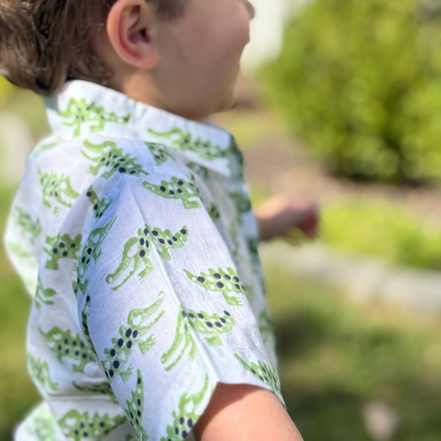 Crocodile printed boys shirt