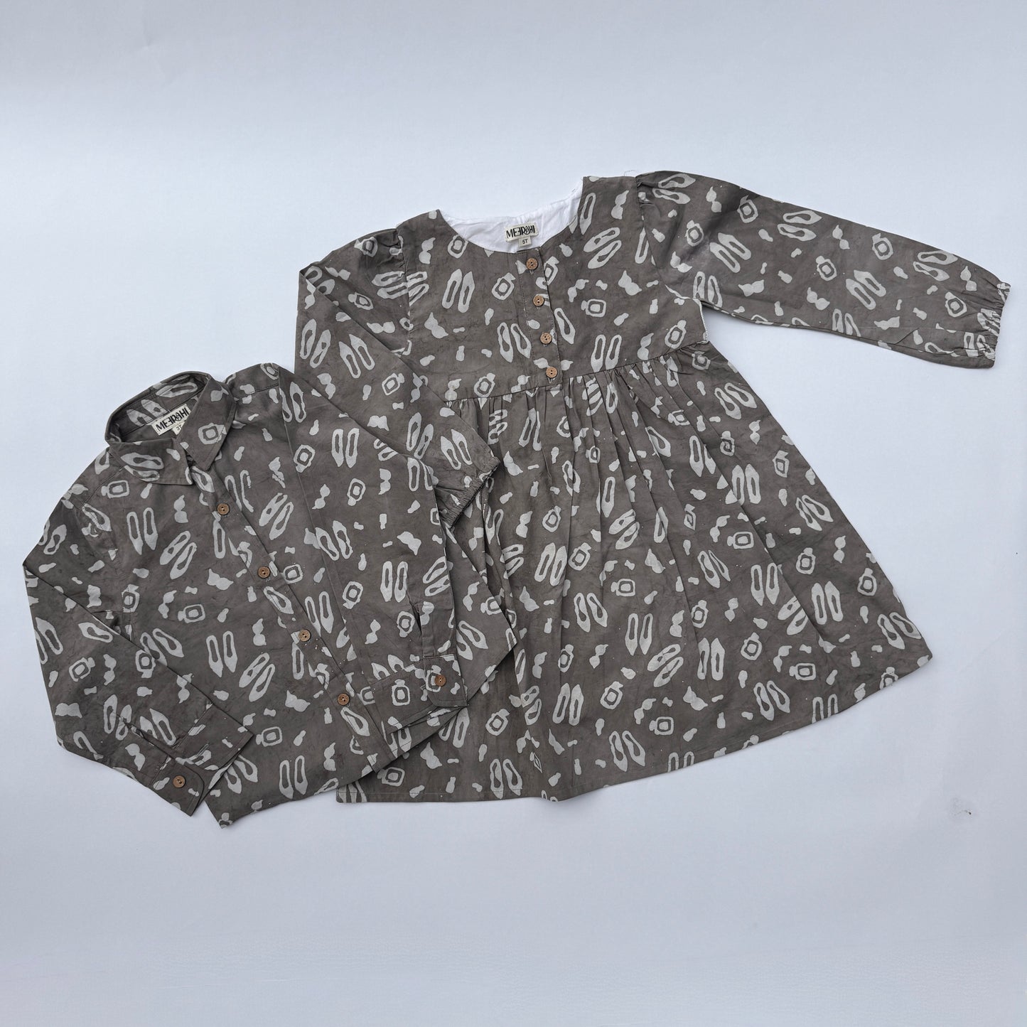 Handmade Earthy Dress With Knitted Back