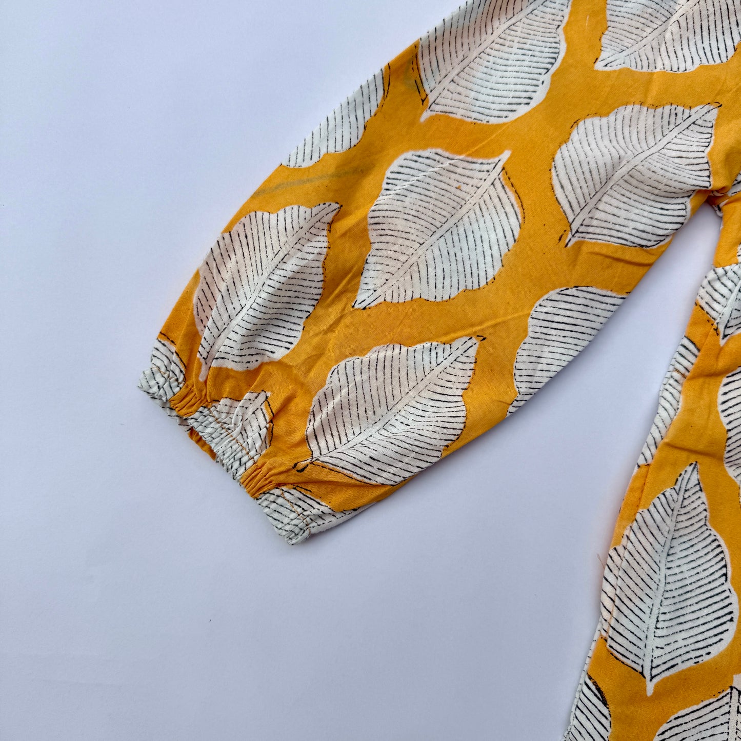 Fall Handmade Dress for Girls with Leaf Print