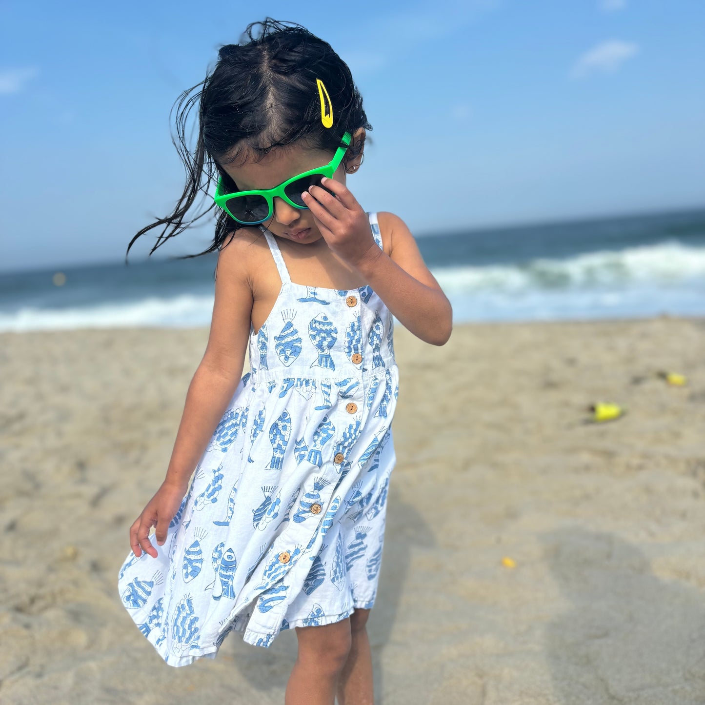 Cotton beach dress for girls