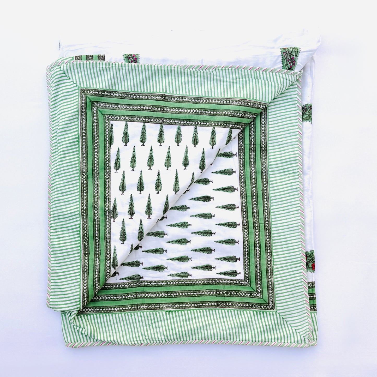 Reversible Cotton Christmas Print Blanket