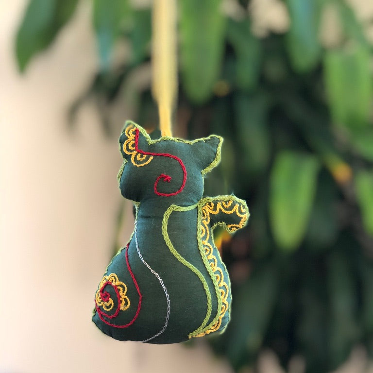 Embroidered Fabric Animal Ornaments & Sensory Toys (Set of 3)