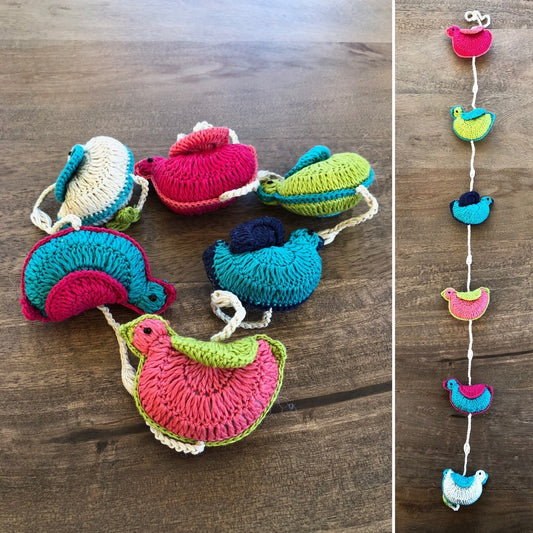 Crochet Bird Wall Hanging - Nursery Decor