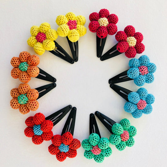 Crochet Hair Pins for Toddler Girls