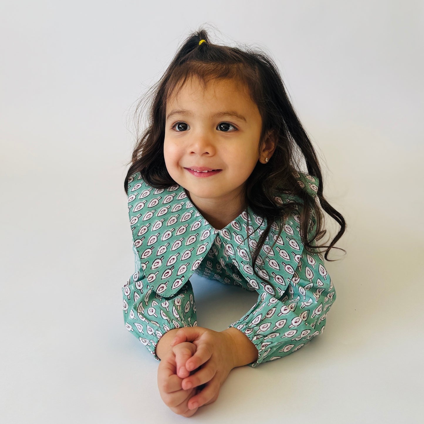 Handmade block-printed tops With Leaf Print