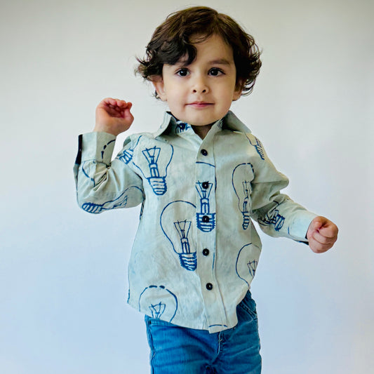 Handmade Full-Sleeves Button Down Bulb Shirt