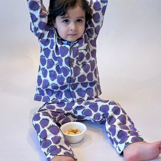 Unisex Toddler Pajama Set - Strawberry Print
