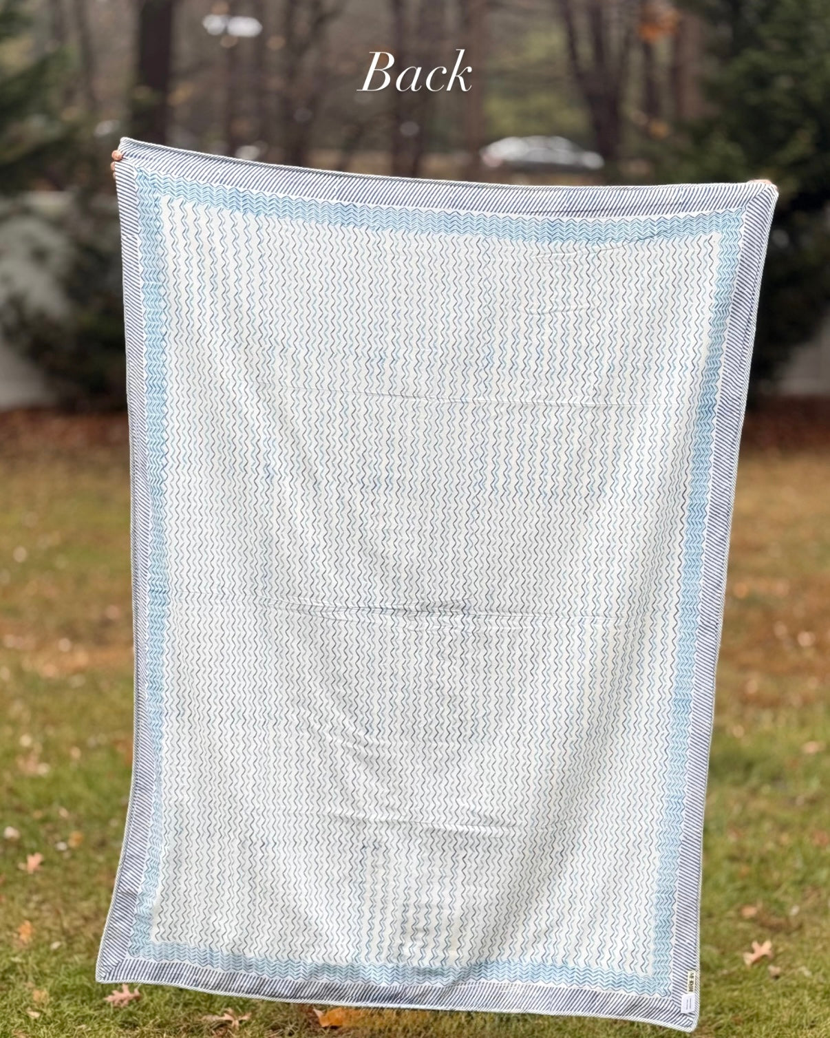 Cotton reversible handmade blanket