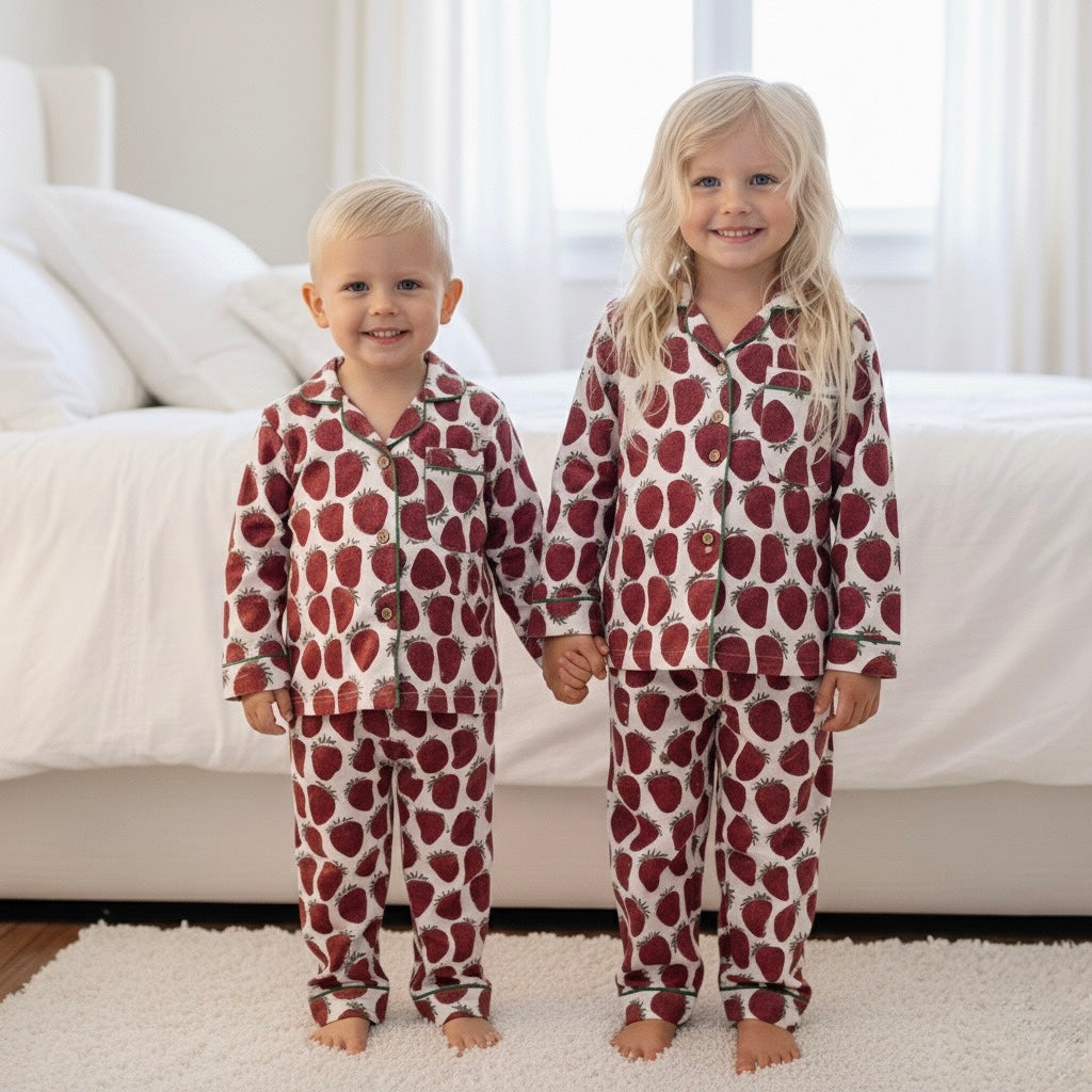 Unisex Strawberry Kids' Pajama Set