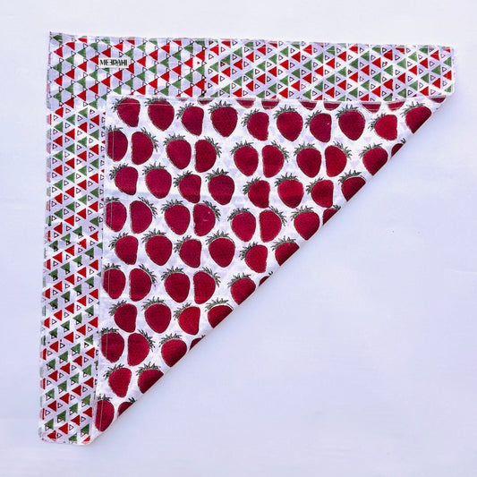Reversible Matching Holiday Pet Scarf - Dog Bandana