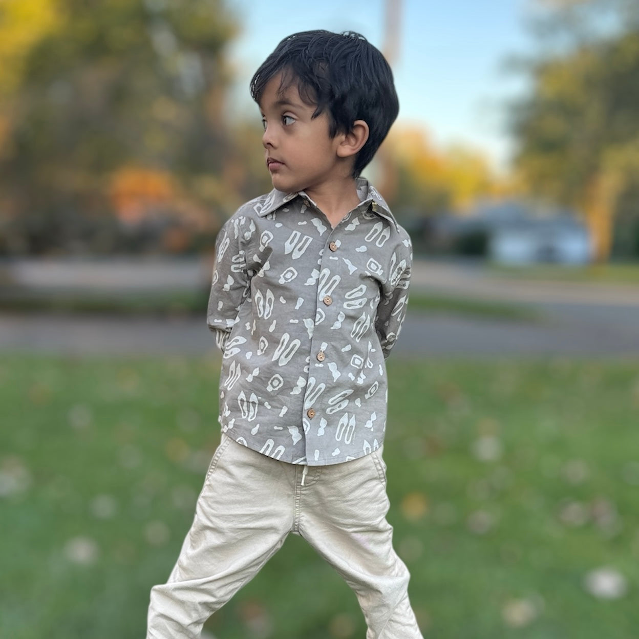 Unique Full-Sleeves Button Down Shirt for Boys