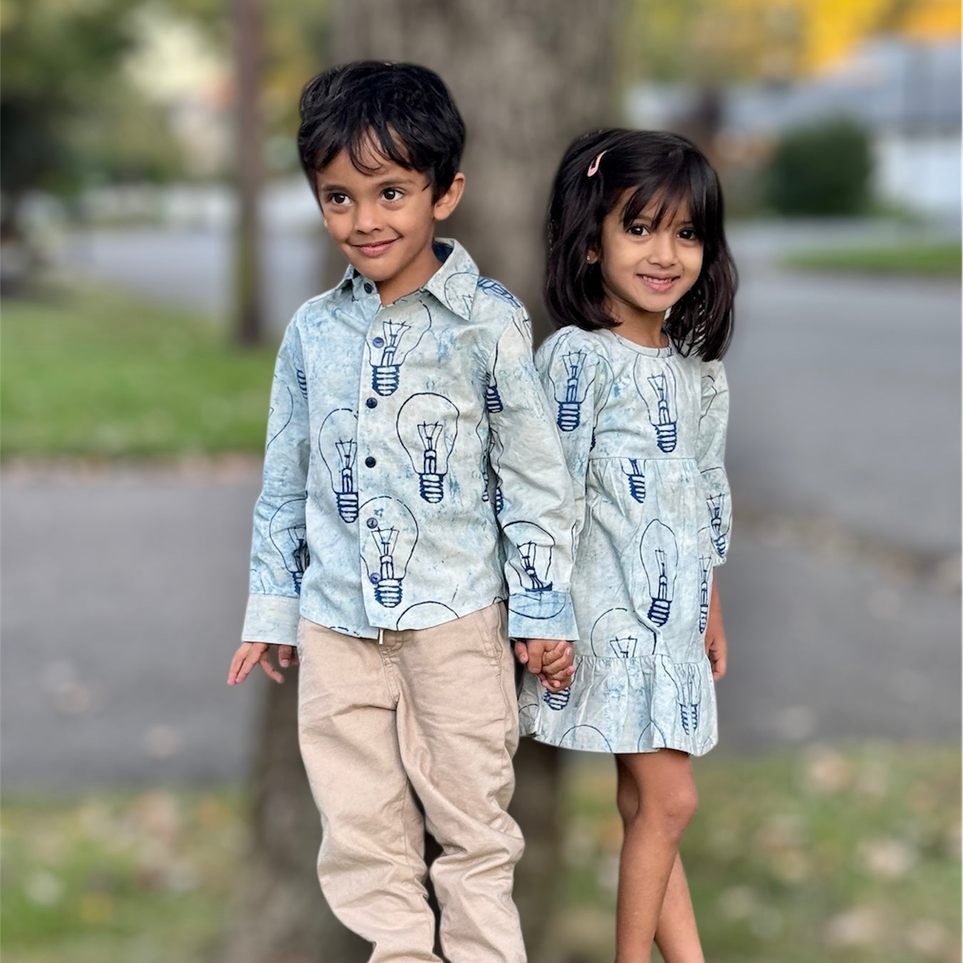 Boys' Handmade Full-Sleeves Button Down Bulb Shirt